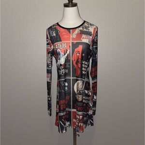 Trickz N’ Treatz Fears on Film Mesh Dress, Size XL